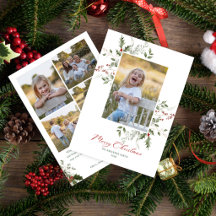 Elegante Fotografia de Natal com Vegetação em Aqua