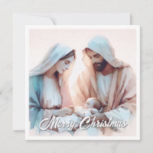 Cartão De Festividades Elegante Glória Religiosa a Deus Natal Cristão