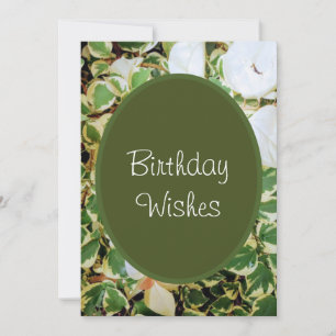 Cartão De Festividades Elegante Green Birthday deseja