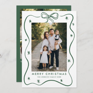 Cartão De Festividades Elegante Ho de Fotografia do Arco de Natal Minimal