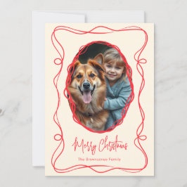 Cartão De Festividades Elegante Ivory Felry Foto de Natal