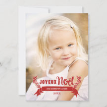 Elegante Joyeux Noel Rustic Snowflakes Foto Red