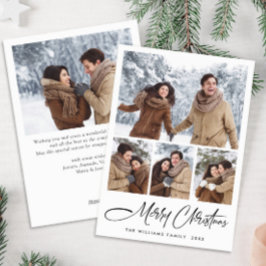 Cartão De Festividades Elegante Mínima Saudação de Natal 5 Foto