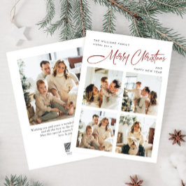 Cartão De Festividades Elegante Mínima Saudação de Natal 5 Foto