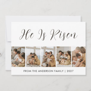 Cartão De Festividades Elegante Minimalista Cristã Ele Ressuscitou 5 Foto