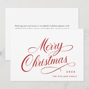 Cartão De Festividades Elegante Mínimo de Natal Saudação Código QR