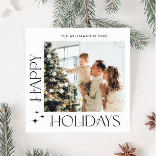 Cartão De Festividades Elegante Mínimo de Saudação de Natal Código QR de