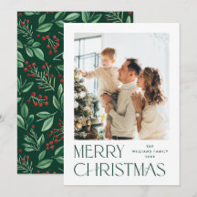 Elegante Mínimo Feliz Natal Foto de Saudação