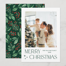 Elegante Mínimo Feliz Natal Foto de Saudação