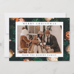 Cartão De Festividades Elegante Modern Christmas Family 1 Photo