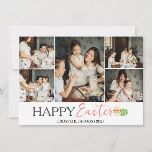 Cartão De Festividades Elegante Modern Felz pascoa Ovos, família 5 foto