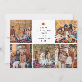 Cartão De Festividades Elegante Moderno Feliz Ação de Graças Outono 5 Fot