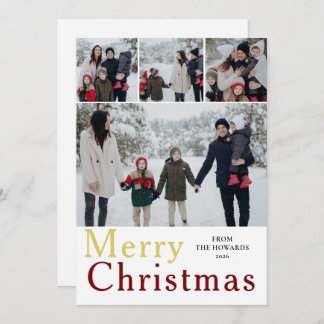 Cartão De Festividades Elegante Moderno Minimalista Família Natal 4 Foto