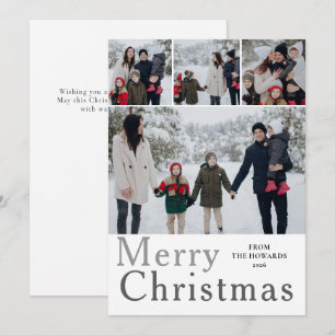 Cartão De Festividades Elegante Moderno Minimalista Família Natal 4 Foto