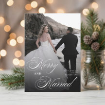 Elegante Natal Feliz e Casado Foto de Natal 