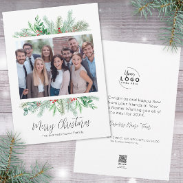 Cartão De Festividades Elegante Natal feliz para as empresas modernas