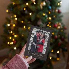 Cartão De Festividades Elegante Nossos Flocos de Neve Casados de Natal