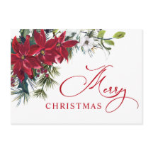 Elegante Poinsettia Natal Visgo Saudação