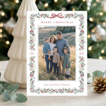 Elegante Quadro Botânico de Natal com Vários Fotos