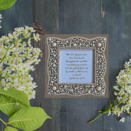 Cartão De Festividades Elegante Quadro de Miçangas Personalizável para Do