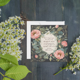 Cartão De Festividades Elegante Quadro Floral Personalizável para Downloa