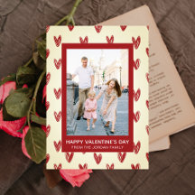 Elegante Red Hearts Feliz dia de os namorados 1 Fo