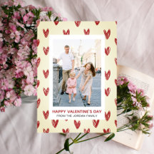 Elegante Red Hearts Feliz dia de os namorados 1 Fo