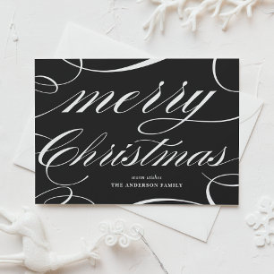Cartão De Festividades Elegante Roteiro Feliz Natal Corporativo