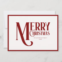 Elegante Roteiro Feliz Natal Vermelho Borgonha