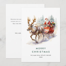 Cartão De Festividades Elegante Santa Claus, Corporação de Vestidos de Na