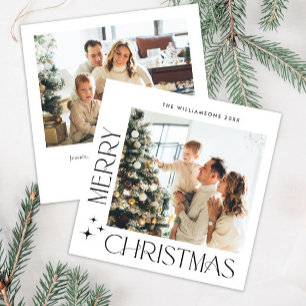 Cartão De Festividades Elegante saudação minimalista de Natal 2 Foto
