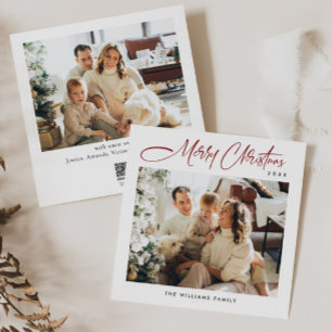 Cartão De Festividades Elegante saudação minimalista de Natal 2 Foto