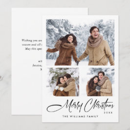 Cartão De Festividades Elegante saudação minimalista de Natal 3 Foto