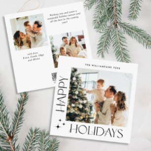 Cartão De Festividades Elegante saudação minimalista de Natal 3 Foto