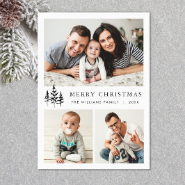 Cartão De Festividades Elegante saudação minimalista de Natal 3 Foto