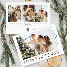 Cartão De Festividades Elegante saudação minimalista de Natal 3 Foto