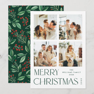 Cartão De Festividades Elegante saudação minimalista de Natal 4 Foto