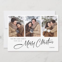 Cartão De Festividades Elegante saudação minimalista de Natal 4 Foto