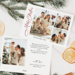 Cartão De Festividades Elegante saudação minimalista de Natal 4 Foto