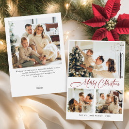 Cartão De Festividades Elegante saudação minimalista de Natal 4 Foto