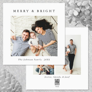 Cartão De Festividades Elegante saudação minimalista de Natal 4 Foto