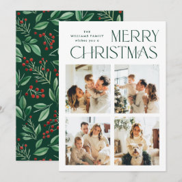 Cartão De Festividades Elegante saudação minimalista de Natal 4 Foto