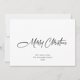 Cartão De Festividades Elegante saudação minimalista moderna de Natal