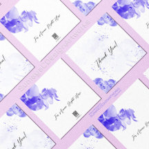 Elegante Violeta Floral Obrigado