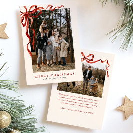 Cartão De Festividades Elegante Watercolor Red Arco Natal Dois Foto
