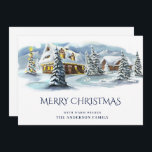 Cartão De Festividades Elegante Winter Country Land Christmas Saudação<br><div class="desc">O Elegante Cartão de Férias de Natal da Terra de inverno.</div>