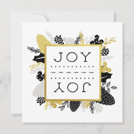 Cartão De Festividades Elegante Winter Foliage JOY Christmas