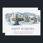 Cartão De Festividades Elegante Winter Land Christmas Corporate Saudação<br><div class="desc">Cartão de Férias Elegante de Natal da Terra da Terra Elegante.</div>