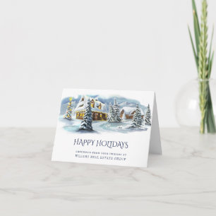 Cartão De Festividades Elegante Winter Land Christmas Corporate Saudação