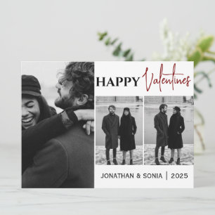 Cartão De Festividades Elegantes Vales de São Valentim Minimalistas com M